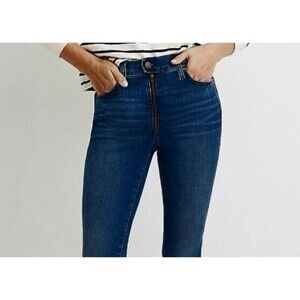 Madewell 10" Hi-Rise Skinny Crop Women's Exposed Zipper Jeans Size 26